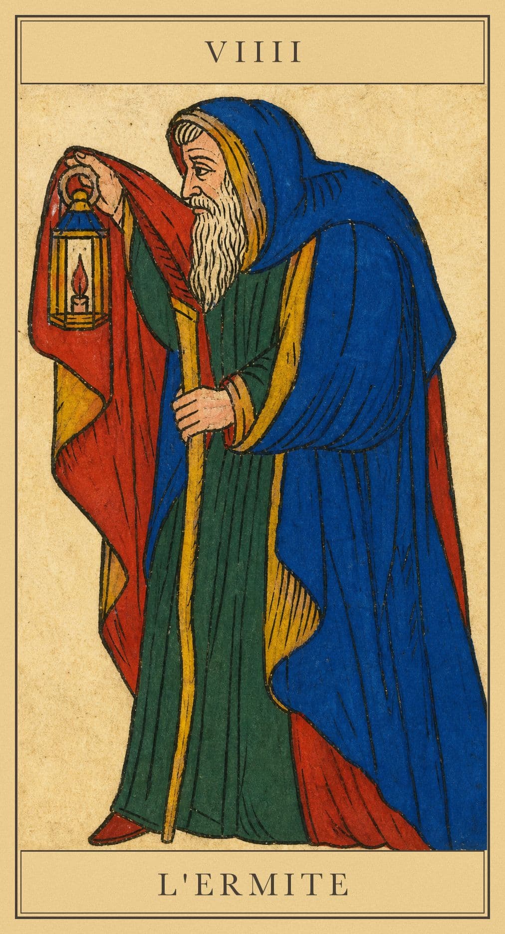 L'Ermite, arcane IX du tarot de Marseille